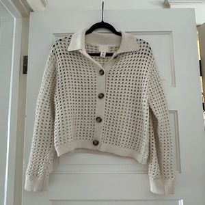 H&M Crochet Knit Cardigan XS